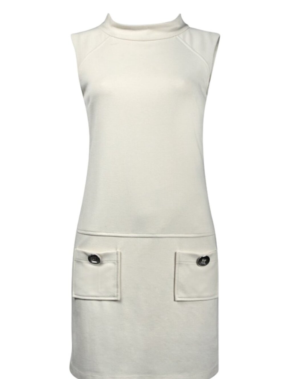 Muse Sleeveless Mod Pocket Ponte Shift Dress